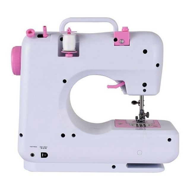 yingyy Mini 12 Stitches Sewing Machine Multifunction Electric Replaceable Multifunction Electric Sewing Machine Presser Foot DIY Crafting Mending Knitting Machine