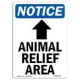 thumbnail image 1 of SignMission OS-NS-A-1218-V-10154 12 x 18 in. OSHA Notice Sign - Animal Relief Area, 1 of 1