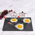 thumbnail image 2 of Stainless Steel Egg Molds 5 Pcs, Dingrich 3.5inch Different Shape Silver Egg Ring Molds for Cooking Egg, Flapjack and Bread, Cooking Ring in Star, Round, Heart, Flower Shaped Egg Mold, 2 of 13