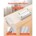 thumbnail image 6 of Vacuum Sealer Bags, 2 Rolls, 11" x 50 Ft, BPA-Free, Food Safe, Thick & Durable, for Long-Term Food Storage & Preservation, Sous Vide, Marinating, Universal for Most Vacuum Sealers, 6 of 7