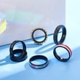 thumbnail image 3 of Blank Core Finger Rings Stainless Steel Grooved Finger Ring Wide Band Round Empty Ring for Inlay Ring Jewelry Making Gift colorful DIY, 3 of 9