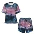 thumbnail image 4 of Lsque Boat Lighthouse Storm Waves Women's Short-Sleeved Pajama Set - 2 Piece Soft and Lightweight Sleepwear Set-XX-Large, 4 of 9