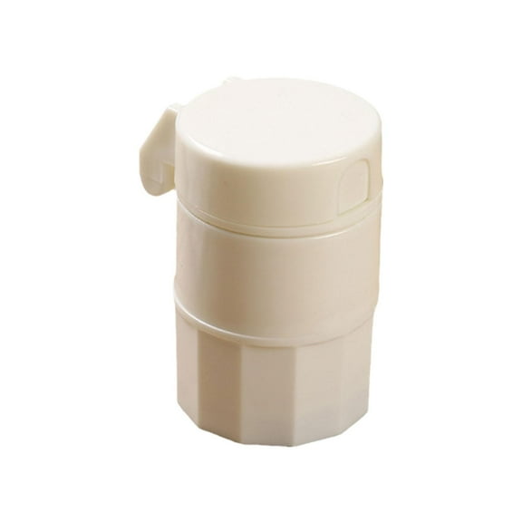4-Layer Pill Crusher Grinder, Tablet Splitter & Medicine Storage Box