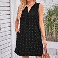 thumbnail image 2 of IROINNID Knee-Length Dress For Women Solid Color Fashion ed Comfortable Pocket Comfortable Dress Sleeveless V-Neck Sundress, 2 of 5