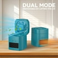 thumbnail image 2 of 2-in-1 Heating & Cooling Fan, 400W portable desktop heater with 3 adjustable speeds, silent compact movable design ideal for home and office daily use, 2 of 10