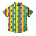thumbnail image 4 of ZOYOEN Boys St Patricks Day Button Down Shirts- Casual Lapel Short Sleeve Lucky Kids Irish Clothes Green Size 10, 4 of 7