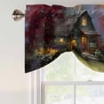thumbnail image 4 of Country Forest Tie Up Valance Curtains for Windows, Kitchen Curtains Window Treatments, Fall Farmhouse Trees Cabin Nature Scenery Short Window Shades Valances for Bedroom Bathroom Cafe 42"x12", 4 of 8
