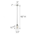 thumbnail image 6 of Design House Haddie Modern 1-Light LED Dimmable Mini Pendant w/ Clear Glass Shade in Satin Nickel, 6 of 14