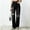Black, variant on Women's Jeans Straight Leg Plus Size Ripped Solid Color Denim Pocket Loose Trousers