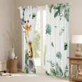 thumbnail image 3 of Manfei Cute Elephant Lions Black Out Curtains,Zoo Animal Giraffe Curtains Pack of 2 (42x63 Each),Tropical Botanical Monstera Leaf Bedroom Curtains For Boys Kids,Super Cozy Room Decor, 3 of 6