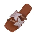 thumbnail image 2 of Willtoo Women's Sparkly Rhinestone Star Summer Sandals 2026 Wedding Glitter Bling Strappy Flats, 2 of 5