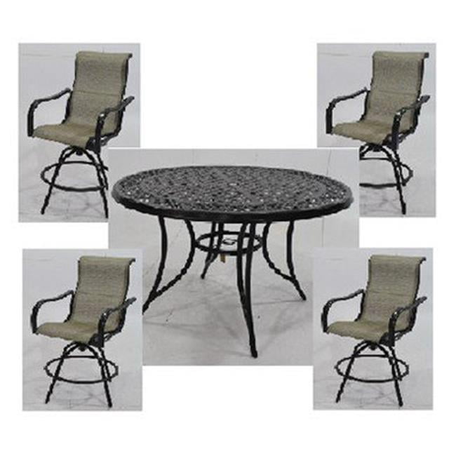 Patio Master 227639 Four Seasons Vienna Aluminum High Dining Set