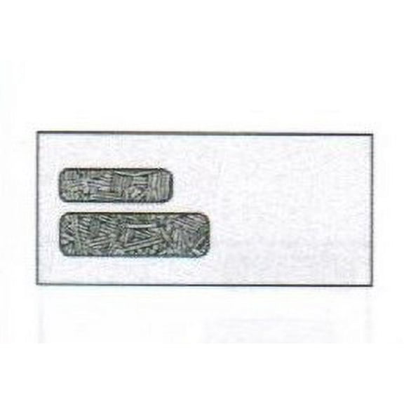 Special Double Window Envelopes, 4-1/8" x 9", White Side Seam with Black Wesco® Inside Security Tint, Vellum Finish (SFI Certified) - Box of 500 Envelopes