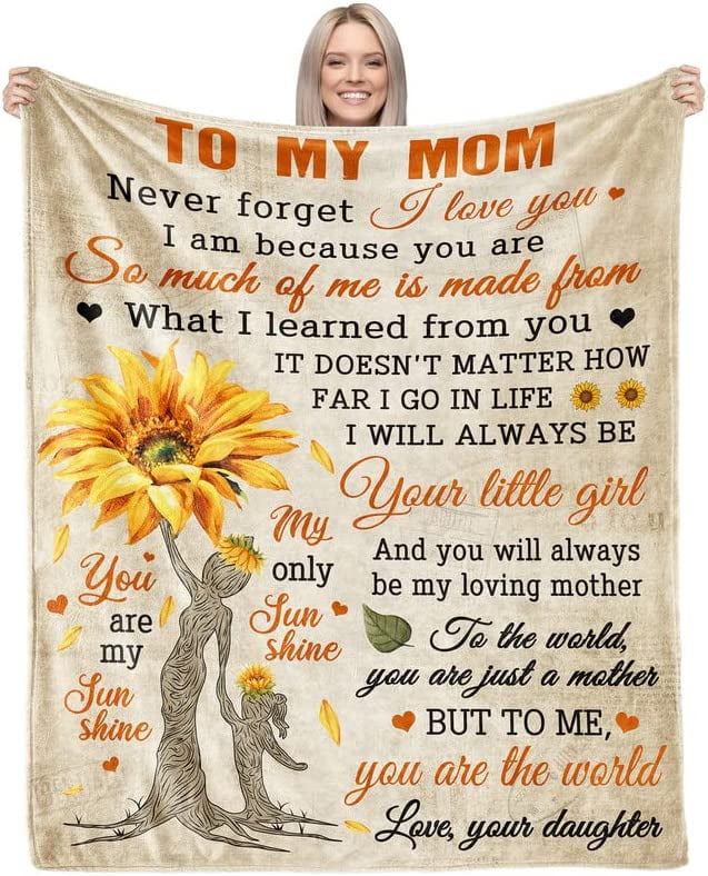 Gifts for Mom, Christmas Birthday Gifts for Mom from Daughter, Mother  Daughters Blankets Gift Ideas, Mom Blanket(Size:50x60) 