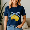thumbnail image 5 of Lemon Graphic Tees For Women Girls Fruit Coquette Bow Shirt,Summer Beach Tee,Summer Vibes,Summer Girl,Hello Summer,Summer Vacation Tshirt, 5 of 5