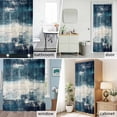 thumbnail image 6 of Abstract White Blue Fabric Shower Curtain Simple Style Washable Shower Curtains for Bathroom, Waterproof Bath Curtain with Hooks Home Decor 72x72in, 6 of 8