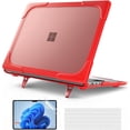 thumbnail image 1 of Case for 13.8 Inch Microsoft Surface Laptop 7 2024 Model 2036, Heavy Duty Plastic Hard Shell Laptop Cover with Kickstand, Keyboard Skin, Screen Protector, 1 of 6