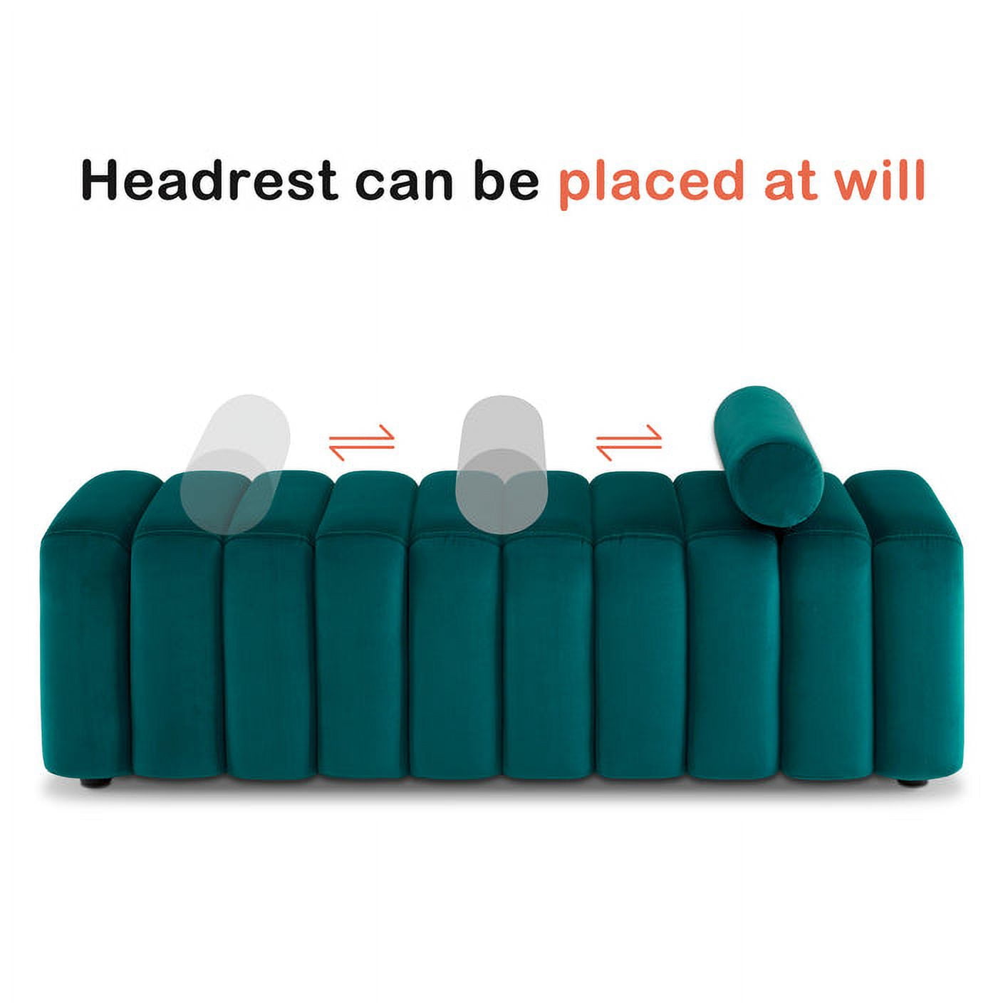 MCombo Waiting Room Benches, Guest Reception Lobby Chairs for Salon, Velvet Upholstered Ottoman for Bedroom Entryway 4698 (Green)