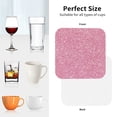 thumbnail image 6 of Pofeuu Glitter Pink Print Coasters for Drinks, 4Pack PU Leather Coasters, Bar Drink Coasters for Tabletop Protection, Furniture from Damage-Square, 6 of 6