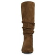 thumbnail image 6 of Journee Womens Jayne Wide Calf Round Toe Riding Boots, 6 of 9
