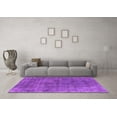 thumbnail image 3 of Ahgly Company Indoor Square Oriental Purple Industrial Area Rugs, 7' Square, 3 of 4