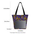 thumbnail image 3 of Salouo Golden Snake And Purple Rose for Shoppers Tote for Women Foldable Handbags with Big Capacity Casual One-Shoulder Shopping Bag Hobo Bags Fit for Office/Shopping/Park, 3 of 6