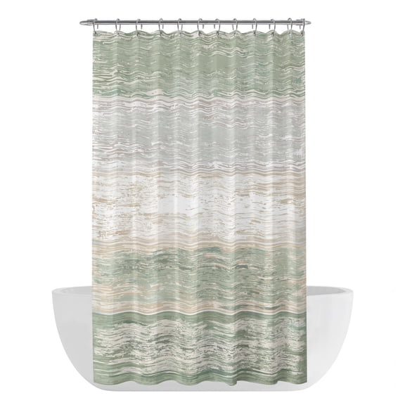 Sage Green Farmhouse Shower Curtain - Water Repellent Fabric Shower Curtains Washable, Vintage Wooden Minimalist Decorative Polyester Cloth Bathroom Curtains Modern Bath Decor 36"x72"