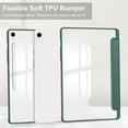 thumbnail image 4 of Allytechgroup Case for Samsung Galaxy Tab S10 FE+ Plus 13.1 Inch 2025, PU Leather Auto Sleep Wake Trifold Stand with Clear Back Cover Shockproof Tablet Case with S Pen Holder,Green, 4 of 8