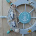thumbnail image 2 of Wooden Ship Wheel, 28 Cm Nautical Boat Steering Wheel Decoration, 2 of 4