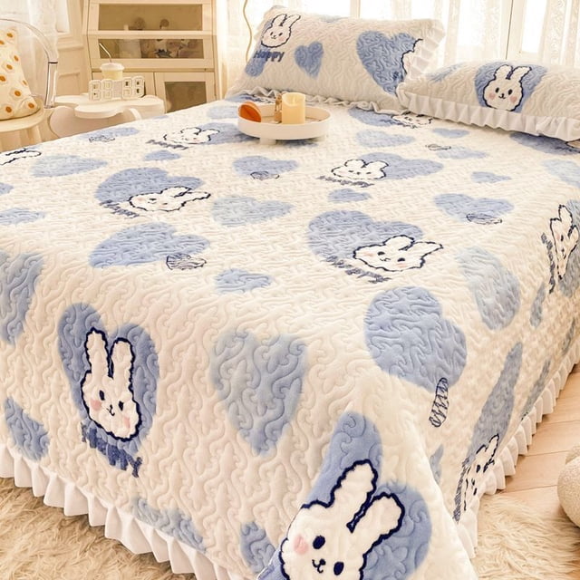 Winter Luxury Plush Bed Sheet Set Home Textile Double Bedspread Pillowcase 3pcs Bedding Set Multifunctional Blanket Bed Linens