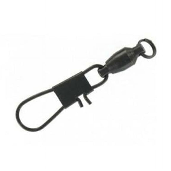 Ball Bearing Swivel with Interlock Snap, Black