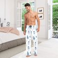 thumbnail image 6 of FORMRS Mens Pajama Pants with Pockets Sleepwear Lounge Bottoms Sizes S-2XL, White Snowman, 6 of 7