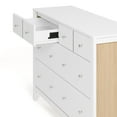 thumbnail image 3 of Storkcraft Horizon 6 Drawer Nursery Double Dresser, White with Driftwood, 3 of 14