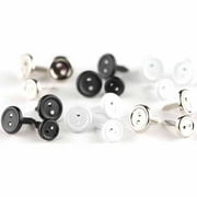 Making Memories Button Brads Value Pack, 180/pkg, Black, White & Silver