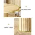thumbnail image 4 of 47" Round Dining Table for 4 – Natural Wood Dining Room Table with Fluted Pedestal Base, Modern Circle Kitchen & Dinner Table for Small Spaces, Living Room – (Table Only), 4 of 8