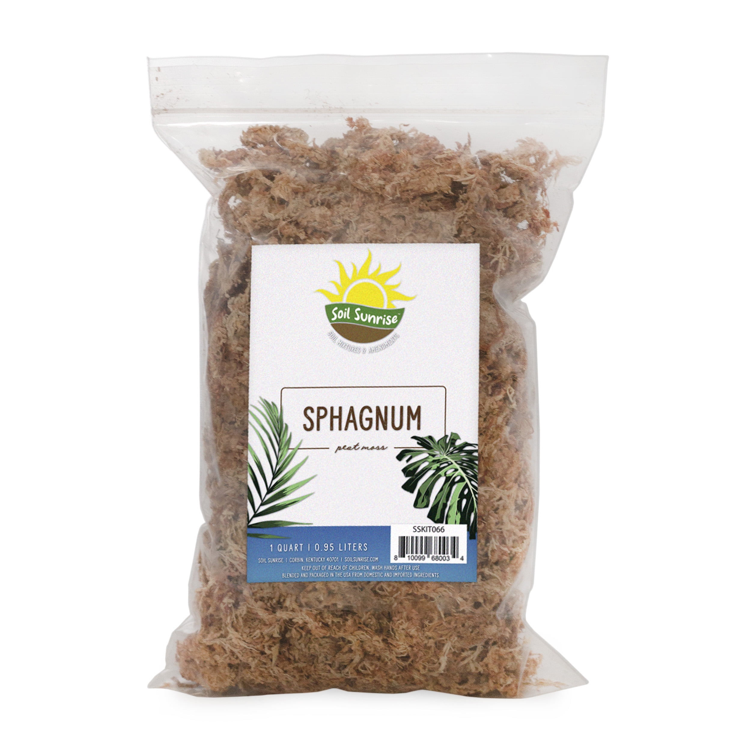 Long Fibered Sphagnum Peat Moss (1 Quart), All Natural Dried Moss for