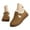 Brown, variant on Women's Slippers Thick Rubber Sole Fleece Lined Snow Boots Slip-On Shoes Soft Comfy Indoor Outdoor Anti-Slip Slipper