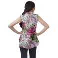 thumbnail image 4 of Moomaya Printed Mandarin Collar Tunic Sleeveless Casual Tank Top Summer Wear, 4 of 6