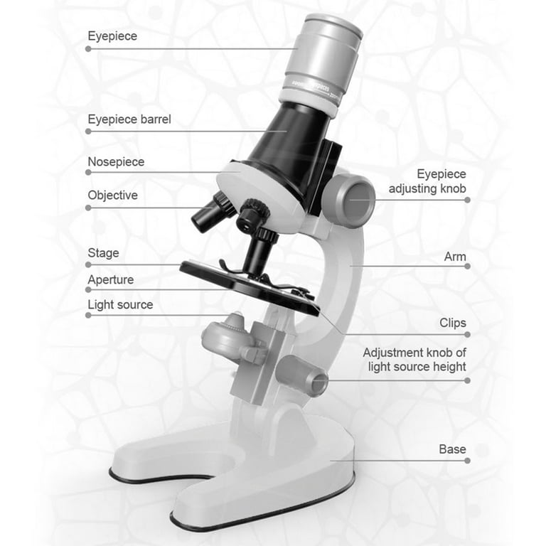 Microscope pour enfants débutants - Zoom 100x 200x 450x - PartyFunLights