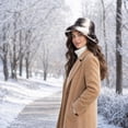 thumbnail image 5 of Lumtrix Women and Men Winter Furry Bucket Hat Deer Spotted Pattern Faux Fur Plush Fisherman Cap Thick Warm Wide Brim Fashion Hat for Daily & Outdoor Wear Gray One Size, 5 of 5