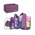 thumbnail image 4 of UAEBM Travel Underwear Storage Bag - Bra & Underwear Organizer - Casual & Elegant Design - Large Capacity - Multi-Segment Compartments Purple, 4 of 9
