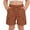 Camel, variant on Grblisyd Girls Bermuda Cargo Shorts Baggy Solid Color Hiking Shorts Summer Casual Elastic High Waist Drawstring Pants with Pockets