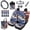 American Flag, variant on Bulopur Gothic Sun Car Seat Cover Full Set Unique Auto Interior Accessories with Steering Wheel Cover,Seat Belt Covers,Trash Bag,Air Vent Storage Bag Car Decor Gift for Holiday