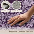 thumbnail image 6 of ODIKA 5'x7' Washable Area Rug Non-Slip, Chair-Friendly Plum Tonal Faded Palette Repeating Ornamental Fuzzy Purple for Dining Room, Under Table, Home Office, 6 of 7