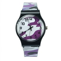 TIHLMK Watch for Youngster Camouflage Watch Quartz Wristwatch for Purple