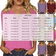 thumbnail image 4 of 3/4 Sleeve Tops for Women Solid Color Cotton Linen V Neck Tunic Tops for Daily Wear,S-5XL, 4 of 8