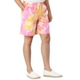 thumbnail image 4 of INSPIRE CHIC Men's Shorts Summer Swimming Shorts Printed Drawstring Beach Short Pants Pink Yellow 30, 4 of 5