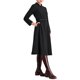 thumbnail image 4 of INSPIRE CHIC Vestido A-Line Vintage para Mujeres con Cuello, Manga Larga, Cinturón, Vestido de Trabajo con Falda Amplia, Negro M, 4 of 5