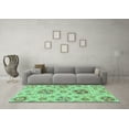 thumbnail image 3 of Ahgly Company Indoor Rectangle Abstract Turquoise Blue Modern Area Rugs, 8' x 12', 3 of 4