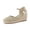 Natural, variant on Elche Closed Toe Wedge Sandals for Women, Platform Espadrilles Heels With Adjustable Buckle